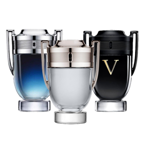 Combo 3 perfumes Paco Rabanne INVICTUS LEGEND, Paco Rabanne INVICTUS e Paco Rabanne INVICTUS VICTORY 100ml - Madrid Perfumes
